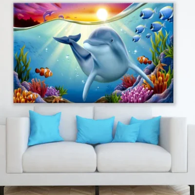 Colorful Fish Digital Painting Print 100% Australian Made