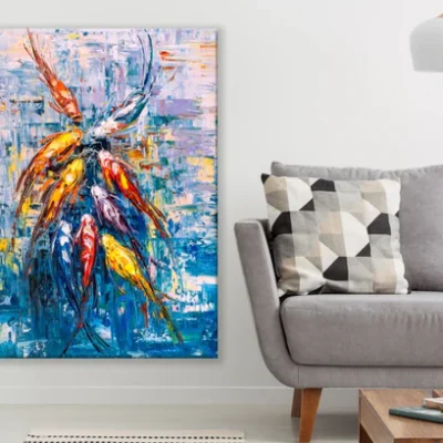 Colorful Fish Oil Painting Print 100% Australian Made