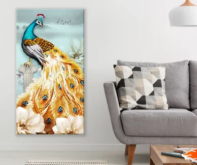 Colorful Peacock Abstract Design Print 100% Australian Made