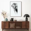 Elephant Portrait B&W Photograph Home Decor Premium Quality Poster Print Choose Your Sizes