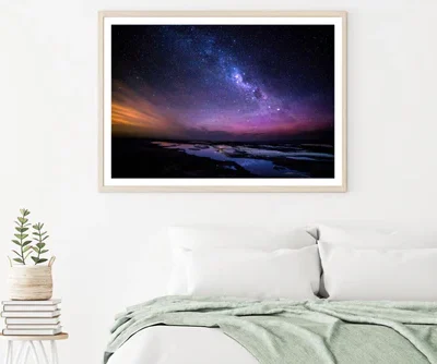 Milky Way View Over Mountains Home Decor Premium Quality Poster Print Choose Your Sizes