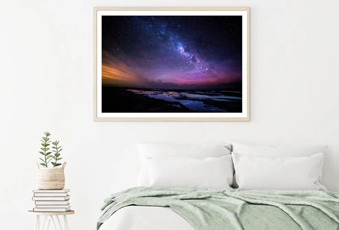 Milky Way View Over Mountains Home Decor Premium Quality Poster Print Choose Your Sizes