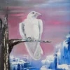 White Bird on Tree Oil Painting Home Decor Premium Quality Poster Print Choose Your Sizes - Image 2