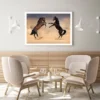 Horses Running On Sand Photograph Home Decor Premium Quality Poster Print Choose Your Sizes - Image 2