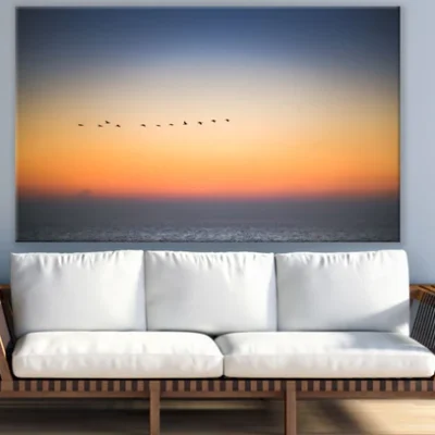 Bird Flying at Sunset Photograph Print 100% Australian Made