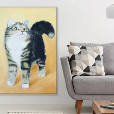 Cat Watercolor Painting Print 100% Australian Made