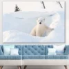 Polar Bear Cub on Snow Photograph Print 100% Australian Made