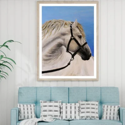Horse Portrait Closeup Watercolor Painting Home Decor Premium Quality Poster Print Choose Your Sizes
