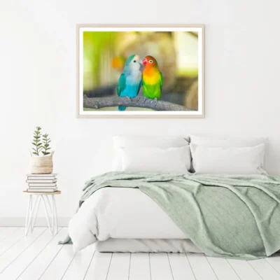 Love Birds Closeup Photograph Home Decor Premium Quality Poster Print Choose Your Sizes