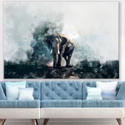 Elephant Watercolor Painting Print 100% Australian Made