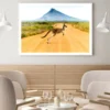 Kangaroo Crossing the Road View Home Decor Premium Quality Poster Print Choose Your Sizes