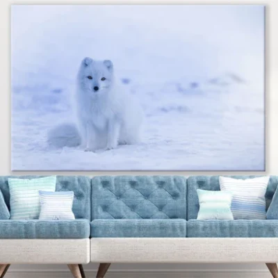 White Puppy on Snow Photograph Print 100% Australian Made