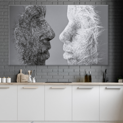 Faces Fiber Design Print 100% Australian Made