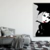 B&W Fashion Girl Portrait Abstract Design Print 100% Australian Made