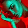 Makeup Woman in Green Neon Lights Photograph Print 100% Australian Made - Image 3