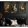3pcs William Morris Animal Canvas Framed 40x60cm - High Quality Print 100% Australian Made Wall Canvas Ready to Hang - Image 2