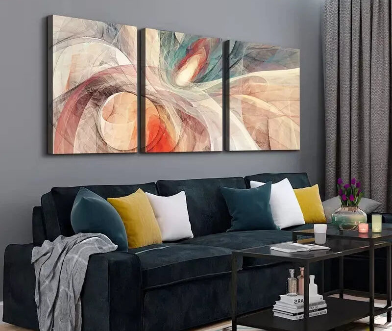 3pcs Color Abstract Canvas Framed 40x60cm – High Quality Print 100% Australian Made Wall Canvas Ready to Hang