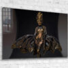 Woman in Costume View Print Tempered Glass Wall Art 100% Made in Australia Ready to Hang
