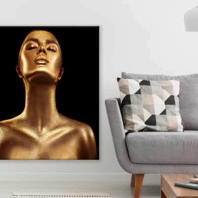 Golden Women Makeup Fashion Portrait Print 100% Australian Made