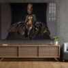 Woman in Costume View Print Tempered Glass Wall Art 100% Made in Australia Ready to Hang - Image 3