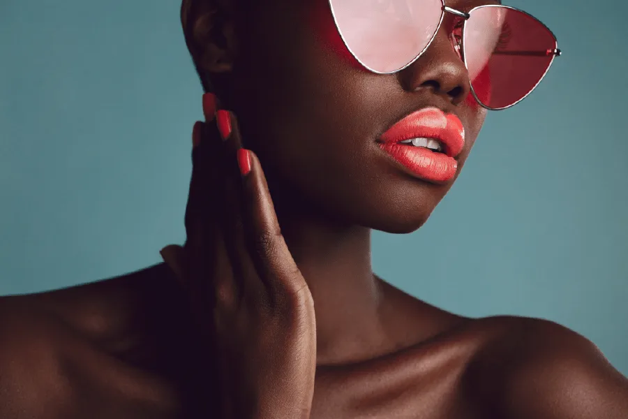 Makeup Woman with Wearing Funky Sunglasses Print 100% Australian Made - Image 3