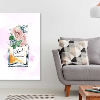 Perfume with Roses Watercolor Painting Print 100% Australian Made