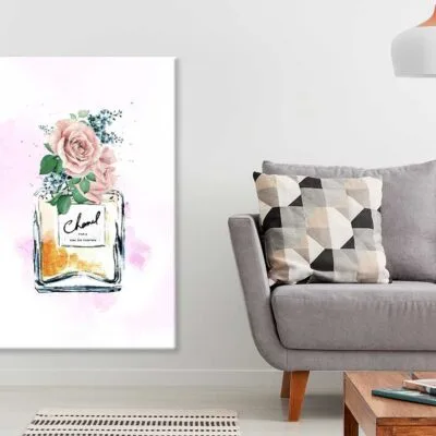 Perfume with Roses Watercolor Painting Print 100% Australian Made