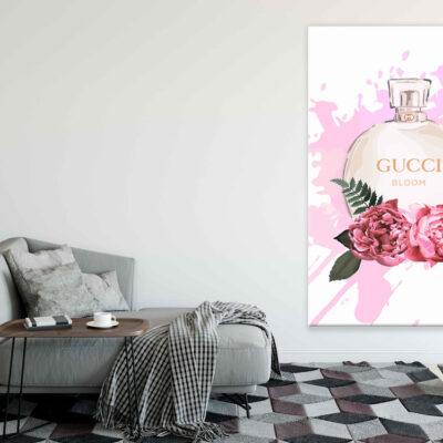 Perfume Bottle & Flowers Watercolor Painting Print 100% Australian Made