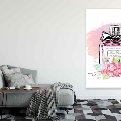 Perfume & Flowers Watercolor Painting Print 100% Australian Made