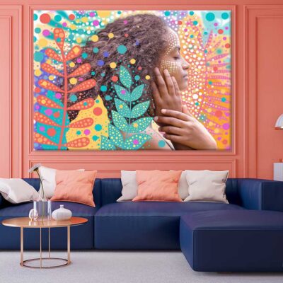Fashion Girl with Floral View Photograph Print 100% Australian Made