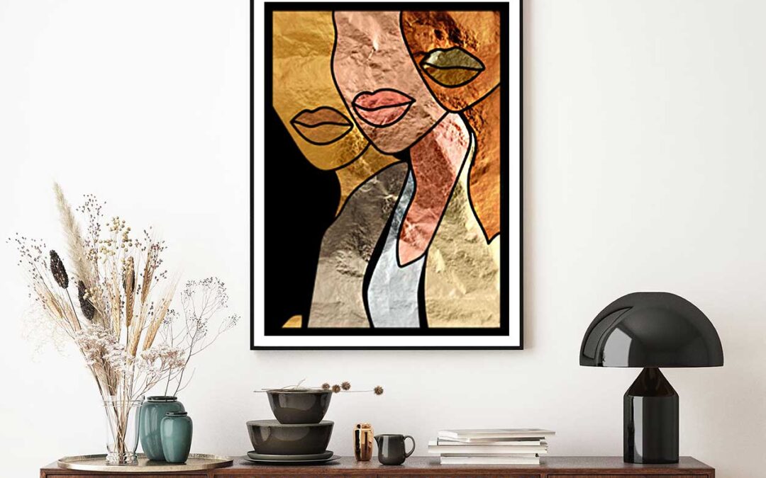 Women Faces Abstract Vector Art Design Home Decor Premium Quality Poster Print Choose Your Sizes