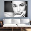 Woman Face Beauty View B&W Photograph Print 100% Australian Made - Image 2
