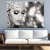 Fashion Girl with Jewellery B&W View Photograph Print 100% Australian Made - Image 2