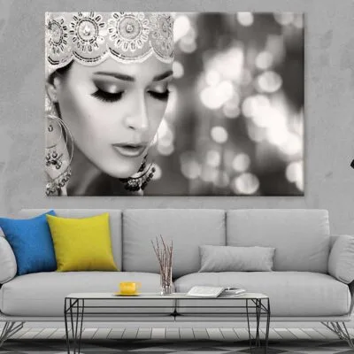 Fashion Girl with Jewellery B&W View Photograph Print 100% Australian Made