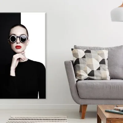Lady & Black Stylish Sunglasses Photograph Print 100% Australian Made