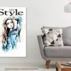 Style Woman & Jeans Jacket Vector Art Print 100% Australian Made