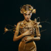 Golden Skin Girl Holds a Branch Photograph Print 100% Australian Made - Image 3