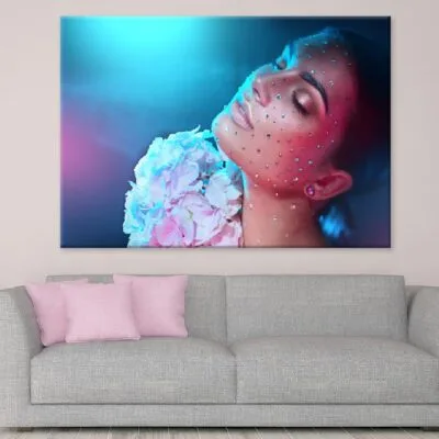 Woman Decorated with Gem Stones Photograph Print 100% Australian Made