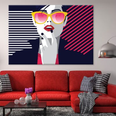 Fashion Woman in Style Vector Art Print 100% Australian Made