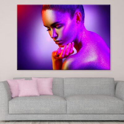 Girl & Glitter Neon Makeup View Photograph Print 100% Australian Made