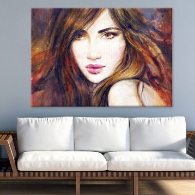 Girl with Brown Hair Watercolor Painting Print 100% Australian Made