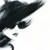 Woman with Sunglasses B&W Watercolor Painting Print 100% Australian Made - Image 3