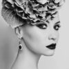 Lady with Hydrangea Headdress B&W Photograph Print 100% Australian Made - Image 3