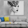 Lady with Hydrangea Headdress B&W Photograph Print 100% Australian Made