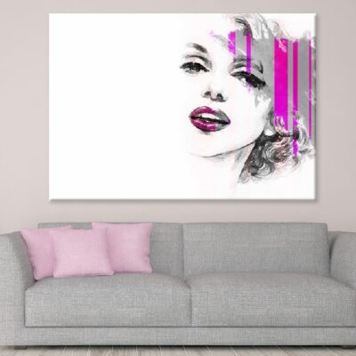 Girl with Pink Lips Watercolor Painting Print 100% Australian Made