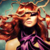 Woman & Curly Hair on Wood Branch Print 100% Australian Made - Image 3