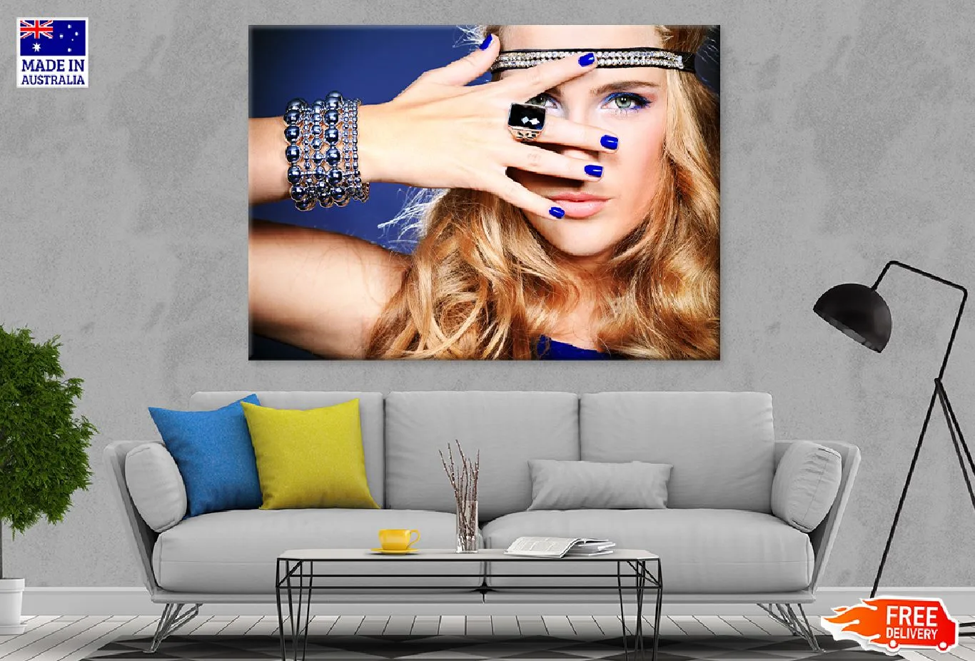 Girl with Jewelry Makeup View Photograph Print 100% Australian Made - Image 2