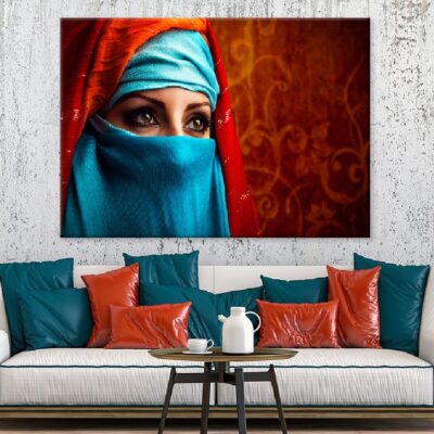 Face Covered Stylish Arab Girl Photograph Print 100% Australian Made
