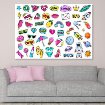 Fashion Illustration Emoji View Print 100% Australian Made