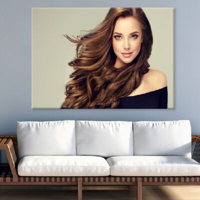 Brown Hair Girl & Blue Eye View Print 100% Australian Made